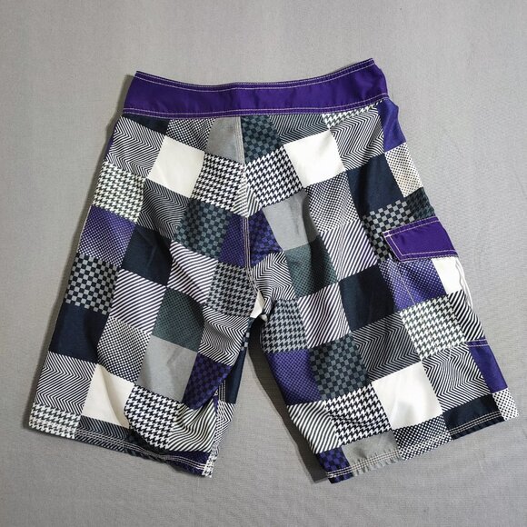 RipZone board shorts men's size 28 purple white grey abstract summer swim wear - Picture 3 of 13